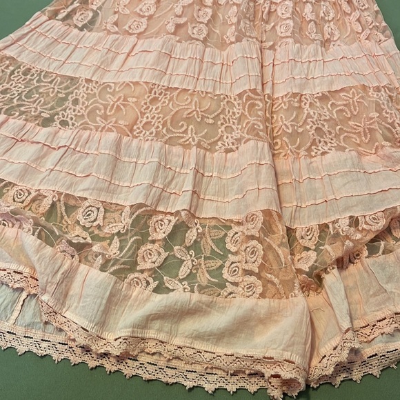 ROYAL MODA. Peach 🍑 color Embroidered, lace, buttons, Womens DRESS  size XL - Picture 11 of 16
